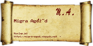 Migra Agád névjegykártya